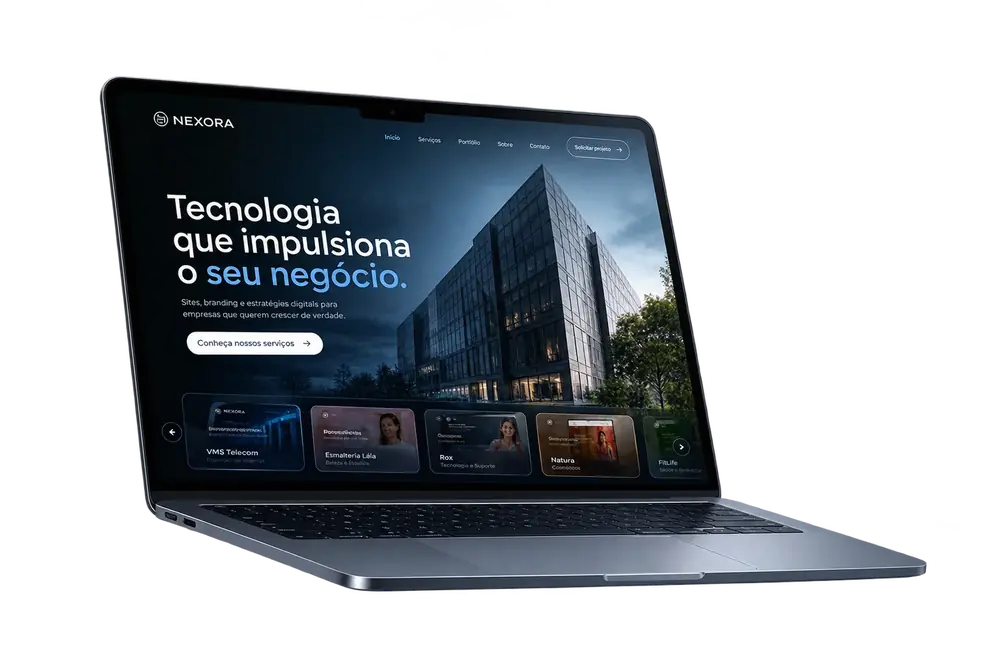 Site Startzy em um notebook